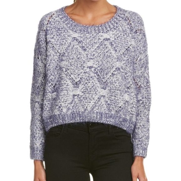 RAGA Sweaters - Raga Sweater Blue Eyelash Knit Shaggy Oversize